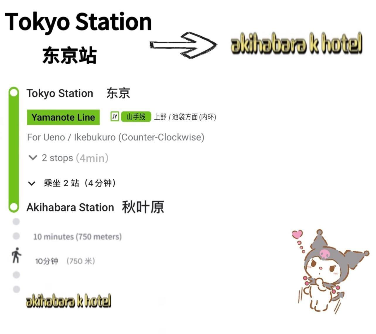 Akihabara K Apartment Tokyo Bagian luar foto